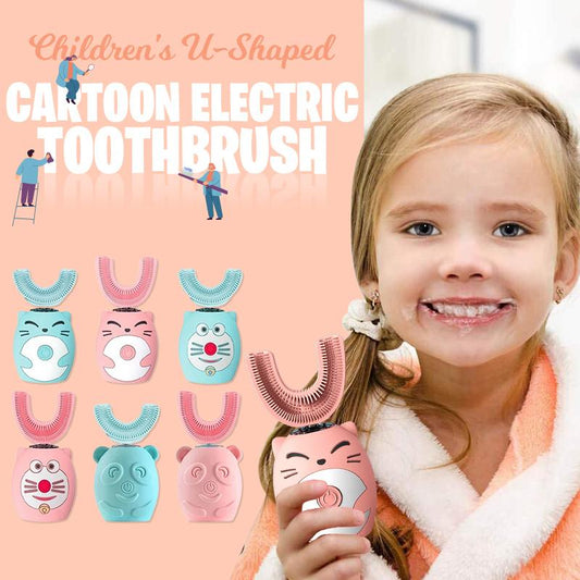 🦷Elektrische Kinderzahnbürste in U-Form (Cartoon)