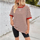 Gestreiftes Damen-T-Shirt mit entspannter Passform