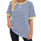 Gestreiftes Damen-T-Shirt mit entspannter Passform