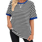 Gestreiftes Damen-T-Shirt mit entspannter Passform