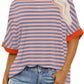 Gestreiftes Damen-T-Shirt mit entspannter Passform