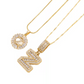 Gold Alphabet Anhänger Halskette