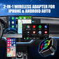 🚗 2-in-1 Kabelloser Adapter für iPhone & Android Auto – Einfach einstecken & kabellos durchstarten!