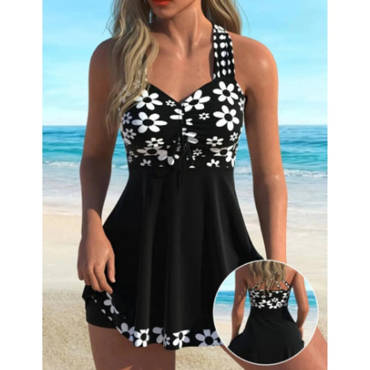 Tankini-Badeanzüge mit Blumenmuster und Boyshorts für Damen