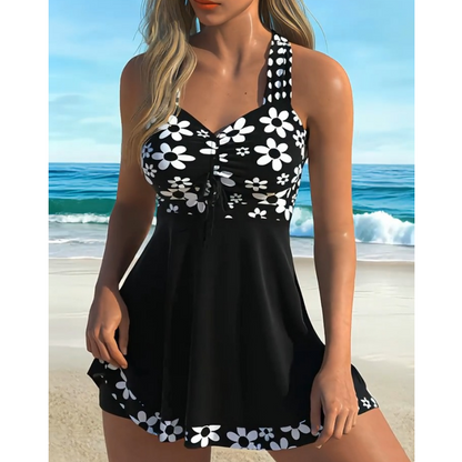 Tankini-Badeanzüge mit Blumenmuster und Boyshorts für Damen