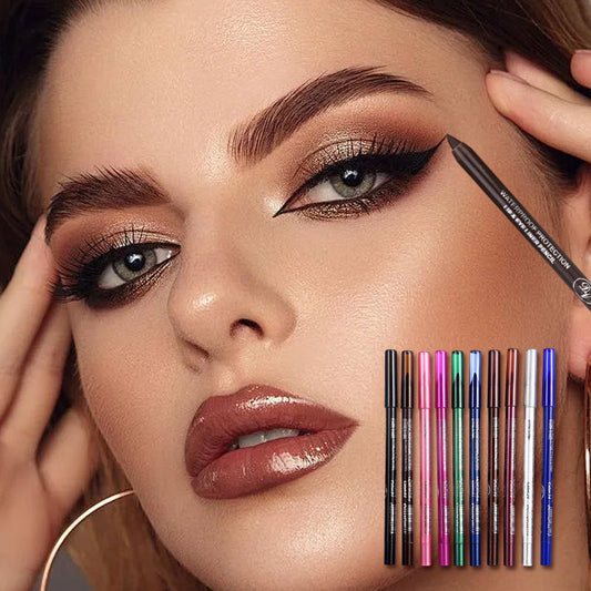 🔥✨ Begrenzte Zeit 50% Rabatt - 10 farbenfrohe Gel-Eyeliner (Ultra lang anhaltend, leuchtende Farben)