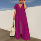 💃🌟Modischer, lockerer Jumpsuit mit V-Ausschnitt für Damen