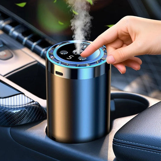 🚘 Auto-Diffusor mit Automatikstart & LED-Beleuchtung – 5x stärkerer Duft, 100% natürliche Öle, passt in jedes Fahrzeug!
